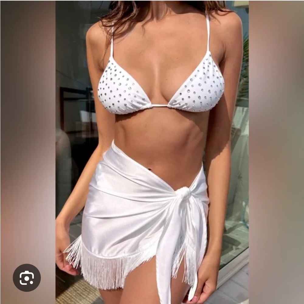 Show Me Your MuMu White Fringe Sarong Skirt